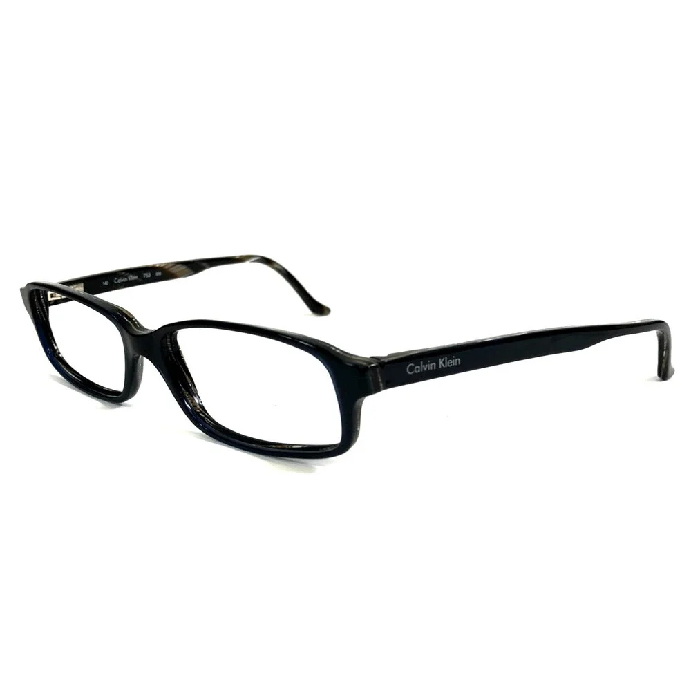Calvin Klein Eyeglasses Frames 753 018 Black Blue Brown Horn 51-15-140